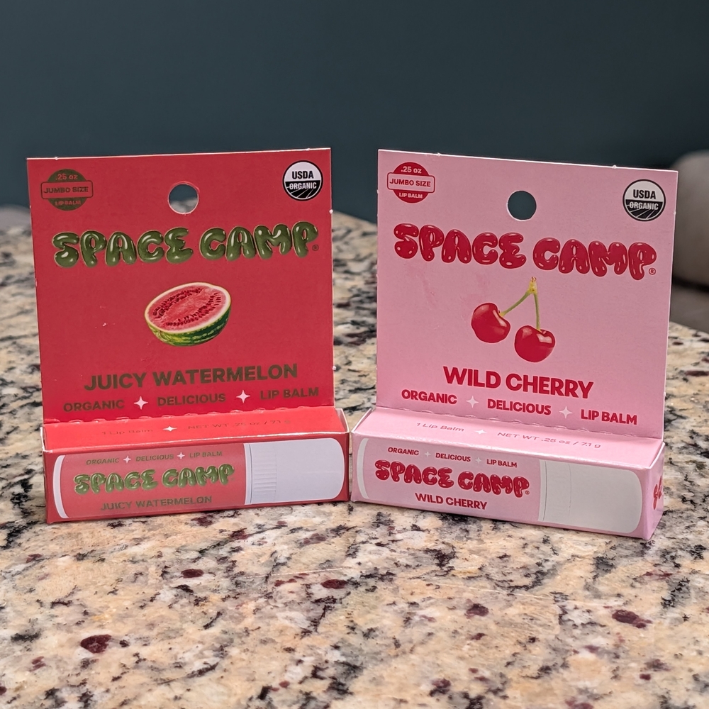 Space Camp Lip Balm Set - Juicy Watermelon & Wild Cherry